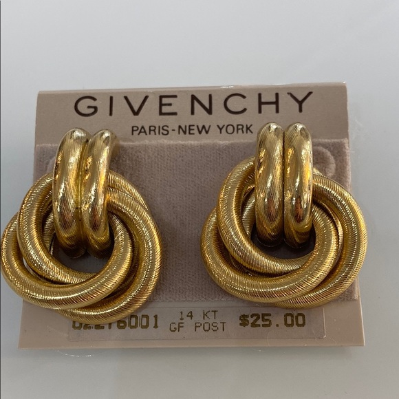 Givenchy Gold Interlocking Earrings - Picture 1 of 5